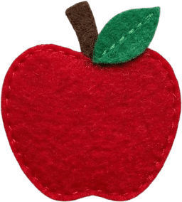 Apple felt piece
