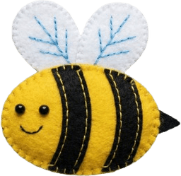 Bee felt piece