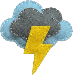 Cloud Thunder felt piece