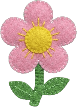 Flower felt piece
