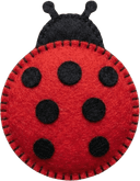Ladybug felt piece