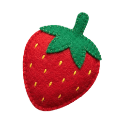 Strawberry felt piece
